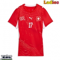 Switzerland Ruben Vargas #17 Replica Home Shirt Ladies World Cup 2026 Short Sleeve